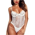 thumbnail image 2 of uublik Valentines Lingerie Set for Women Sexy Naughty Lace Bodysuit Babydoll Plus Size, 2 of 5