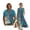 Blue Plum Blossom, variant on FOR U DESIGNS Cherry Blossom Sea Wave Print Couple Clothes Set Matchable Clothes Linen-Like Men Casual Shirt or Women Maxi Sleeveless Dress for Wedding Beach Vocation