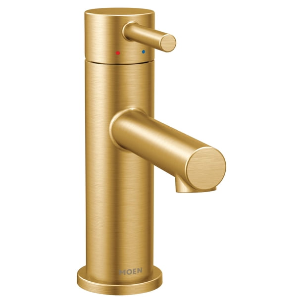 Grifo de baño Moen Align 6190BG de una sola manija en oro cepillado