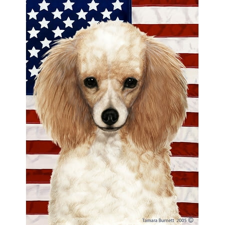 Poodle Chocolate - Best of Breed Patriotic II Garden Flags