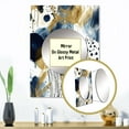 thumbnail image 3 of Designart "Abstract Pattern with Blue and Golden Textures IV" Abstract Mirror Wall Decor - Modern Blue Abstract Mirror Wall Art For Bathroom - 32" x 24" Inch, 3 of 5
