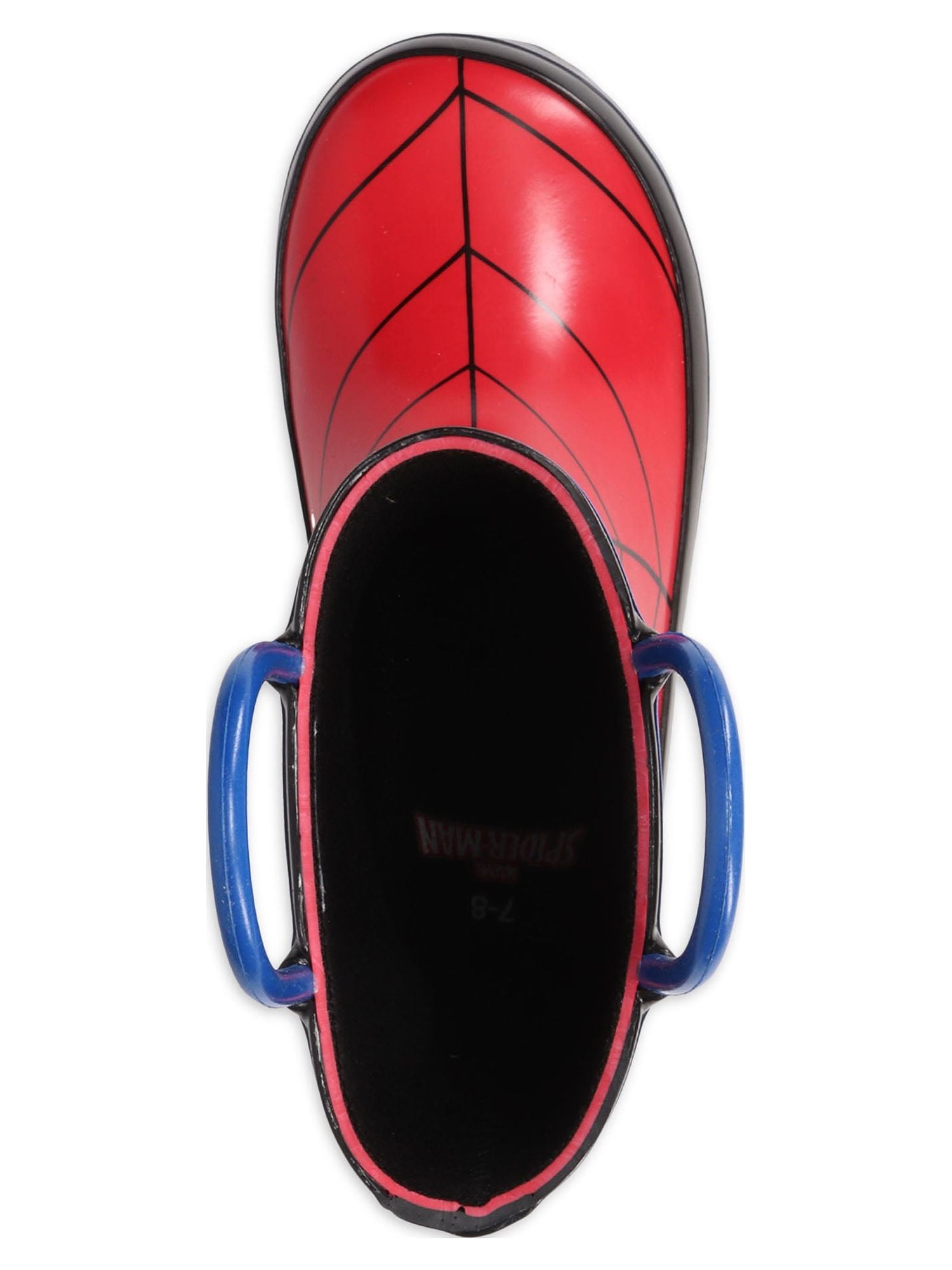 Spiderman Toddler Boy's License Rain Boots, Dual Sizes 5/6-2/3