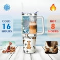 thumbnail image 4 of 40oz Dog Mom Tumbler - Leakproof Travel Coffee Mug with Handle - Cute Puppy Gift for Women Who Love Dogs - Double Wall Stainless, 4 of 7