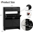 thumbnail image 2 of XgoodX Shoe Cabinet with 2 Flip Drawers & 2 Top Drawers, 43" Tall Freestanding Narrow Wooden Shoe Storage Organizer for Entryway, Hidden Slim Shoe Rack for Front Door Entrance, Hallway, Black, 2 of 7