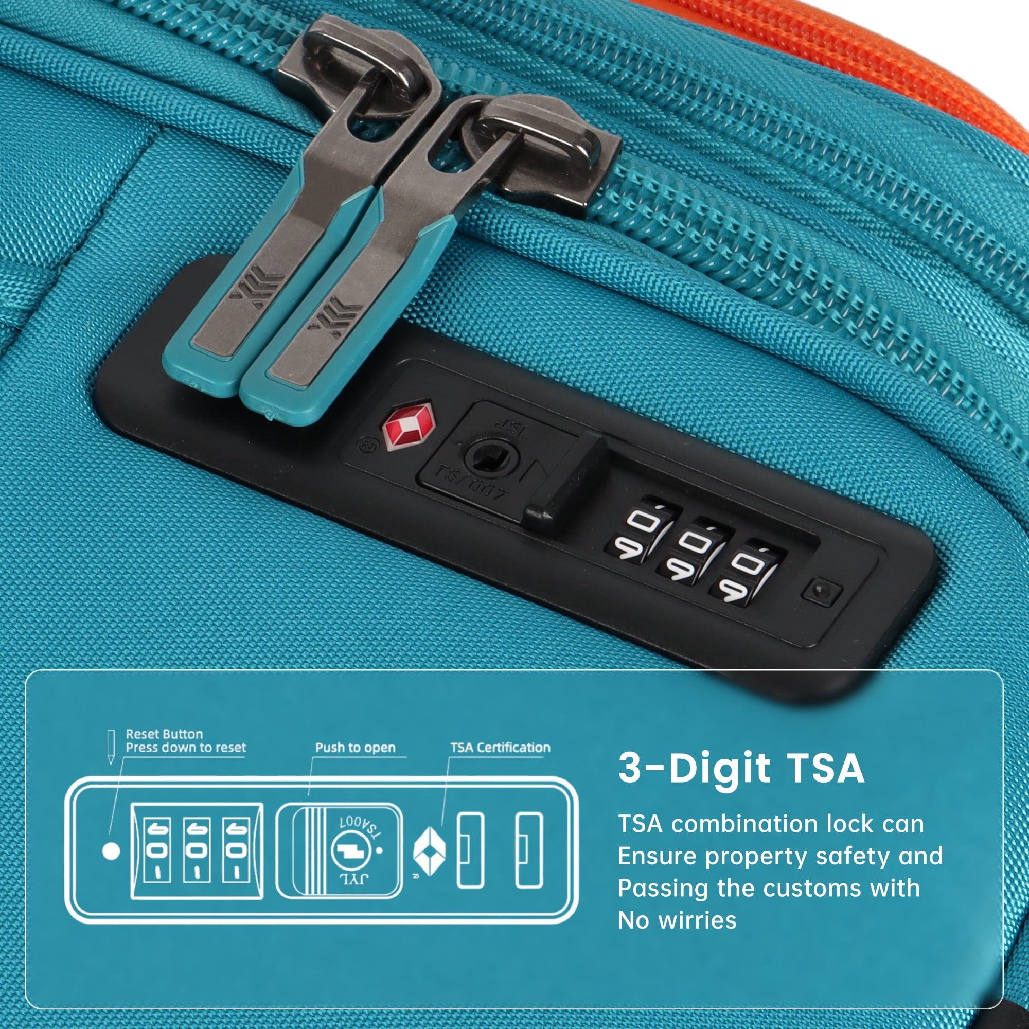 New York Xpress 3-Piece Softside Luggage Set, Expandable Spinner Suitcase with TSA Lock, Front Opening, 22/28/32 for Adult, Sky Blue , WD8818