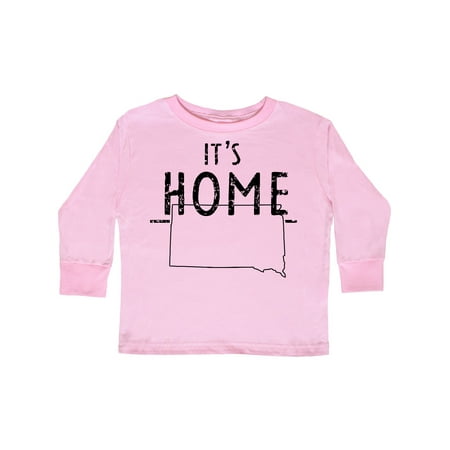 

Inktastic It s Home- State of South Dakota Outline Distressed Text Gift Toddler Boy or Toddler Girl Long Sleeve T-Shirt