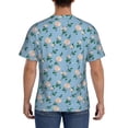 thumbnail image 3 of Vsdgher Rose Flowers Print Men's Dry Fit Mesh Athletic Shirts Moisture Wicking Tennis T-Shirt Tops, 3 of 9