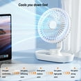 thumbnail image 5 of UttpKLBx Air Conditioning Fan Mini Vertical Conditioner Mini Desktop Cold Fan Powerful Table Fan, for Dorm Office Desktop (White), 5 of 8