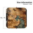 thumbnail image 2 of Yiaed Antique Map Adventure Scene Print Leather Coasters for Drinks - Cup Coasters Coffee Table Kitchen Table Bar, Home & Office Gifts Handmade Drink Coasters-Square, 2 of 6