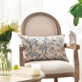 thumbnail image 2 of Spring Chinoiserie Trees and Birds Blue and White Throw Pillow Cover, 12 x 20 Inch Grandmillennial Cushion Case Decoration for Sofa Couch Farmhouse, 2 of 6