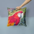 thumbnail image 2 of Carolines Treasures 8603PW1414 Parrot Parrot Head Fabric Decorative Pillow 14HX14W multicolor, 2 of 4