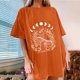 thumbnail image 2 of Blusa de manga corta de verano con estampado de sol y luna gótica vintage para mujer Pompotops hfajkhk140717, 2 of 9