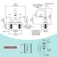 thumbnail image 5 of Wowow 2-Handles 3-Holes Deck Mount Widespread Bathroom Faucet with Drain Assembly in Brushed Nickel, 5 of 5