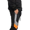 thumbnail image 4 of Men's Reflective Neon Track Suits 2 Piece Sweatsuit Set ST580 - Black/Neon Orange - 5X-Large, 4 of 6