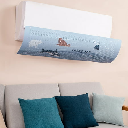 

Air Conditioner Wind Shield Deflectors Baffle Comfortable Anti Direct Blowing(Ocean)