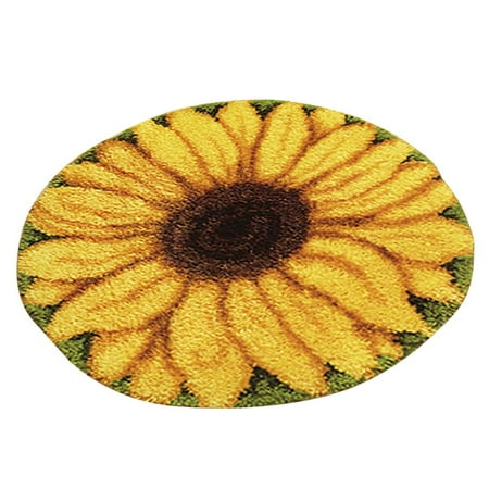 Kit Tapis Crochet De Verrouillage Vintage – Panier De Tournesol R504 – 18x24 – NOS