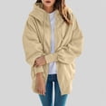 thumbnail image 2 of Towmus Women's Oversized Zip Up Hoodie Lightweight Lapel Long Sleeve Hooded Sweatshirt with Pockets, 2 of 5