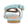 thumbnail image 2 of JOURNEE COLLECTION Womens Aqua Interlocking Straps Goring Padded Alorra Open Toe Buckle Slingback Sandal 6.5, 2 of 4