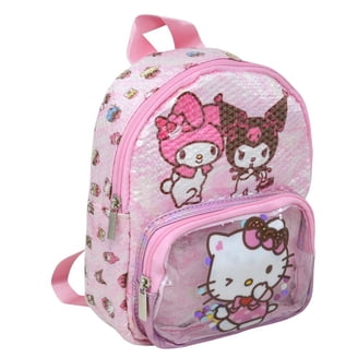 hello kitty backpack with hood hello kitty deluxe backpack with rain hood