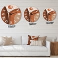 thumbnail image 4 of Designart 'Abstract Terracotta Sunset Mountain Landscape' Modern Wall Clock, 4 of 5