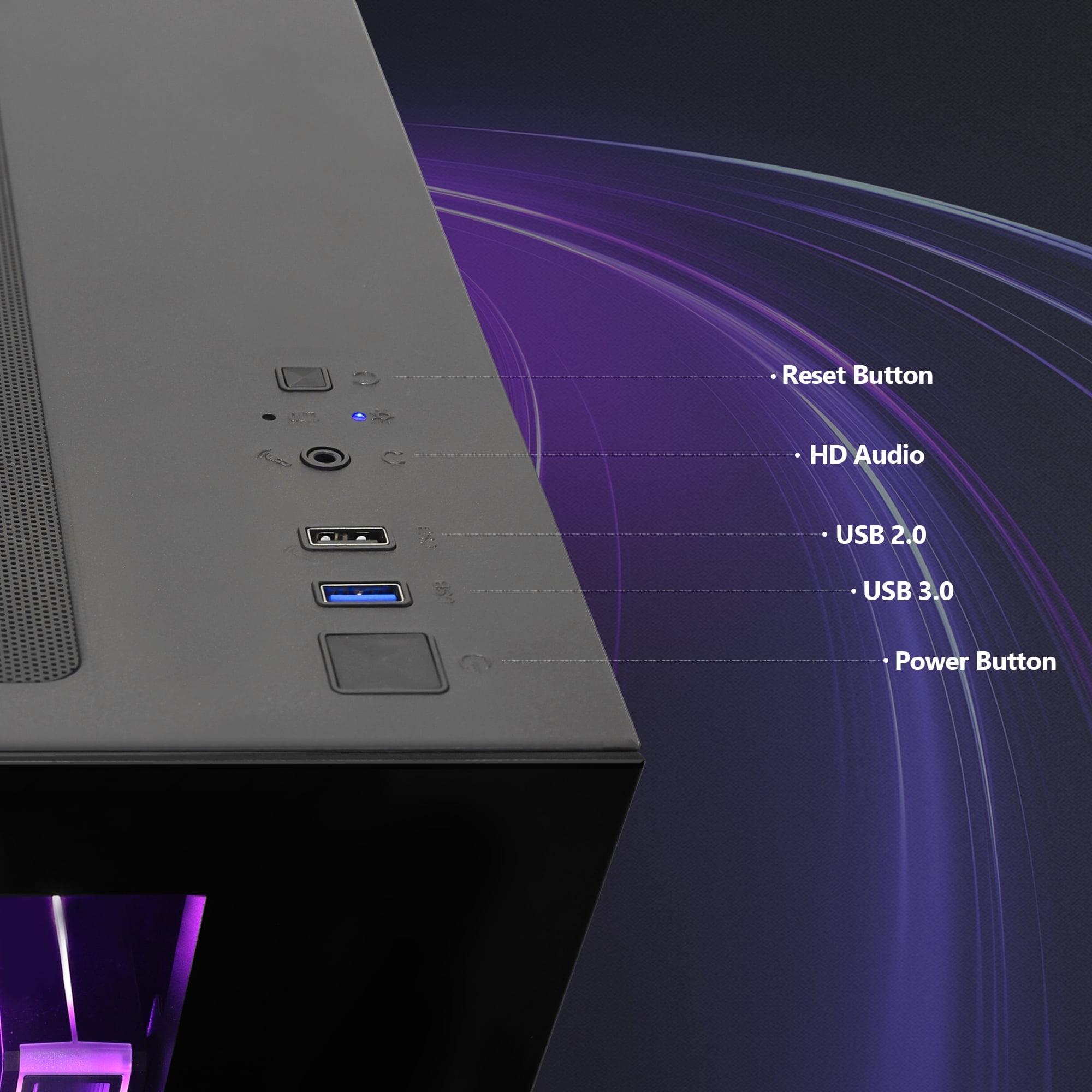 Hoengager Gaming PC AMD Ryzen 5 9600X Geforce RTX 5060 Ti 8G 32GB DDR5 RAM 1TB PCIe SSD 850W 80 Plus PSU, 360 AIO RGB Liquid Cooling Windows 11 -Black