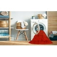 thumbnail image 2 of Ahgly Company Machine Washable Indoor Round Industrial Modern Red Area Rugs, 7' Round, 2 of 7
