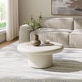 thumbnail image 1 of Modway Argos Table Basse Ronde en Béton pour Mobilier de Patio Intérieur - Extérieur, Blanc, 1 of 9
