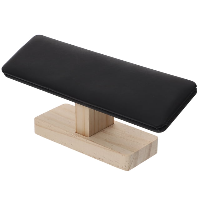 1Pcs Elegant Black Leather Jewelry Display Stand for Bracelet and Bangle Storage at Home