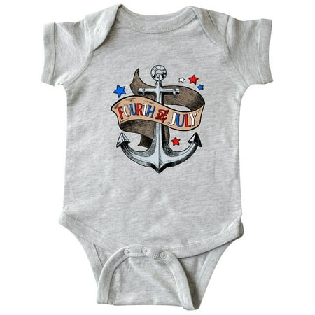 

Inktastic Fourth of July- anchor illustration Gift Baby Boy or Baby Girl Bodysuit