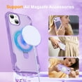 thumbnail image 2 of for iPhone 15 Case Magnetic Finger Ring Holder Kickstand Compatible with Magsafe Military Grade Drop Protection Heavy Duty Shockproof Men Women Rugged Cover for iPhone 15,Purple, 2 of 7