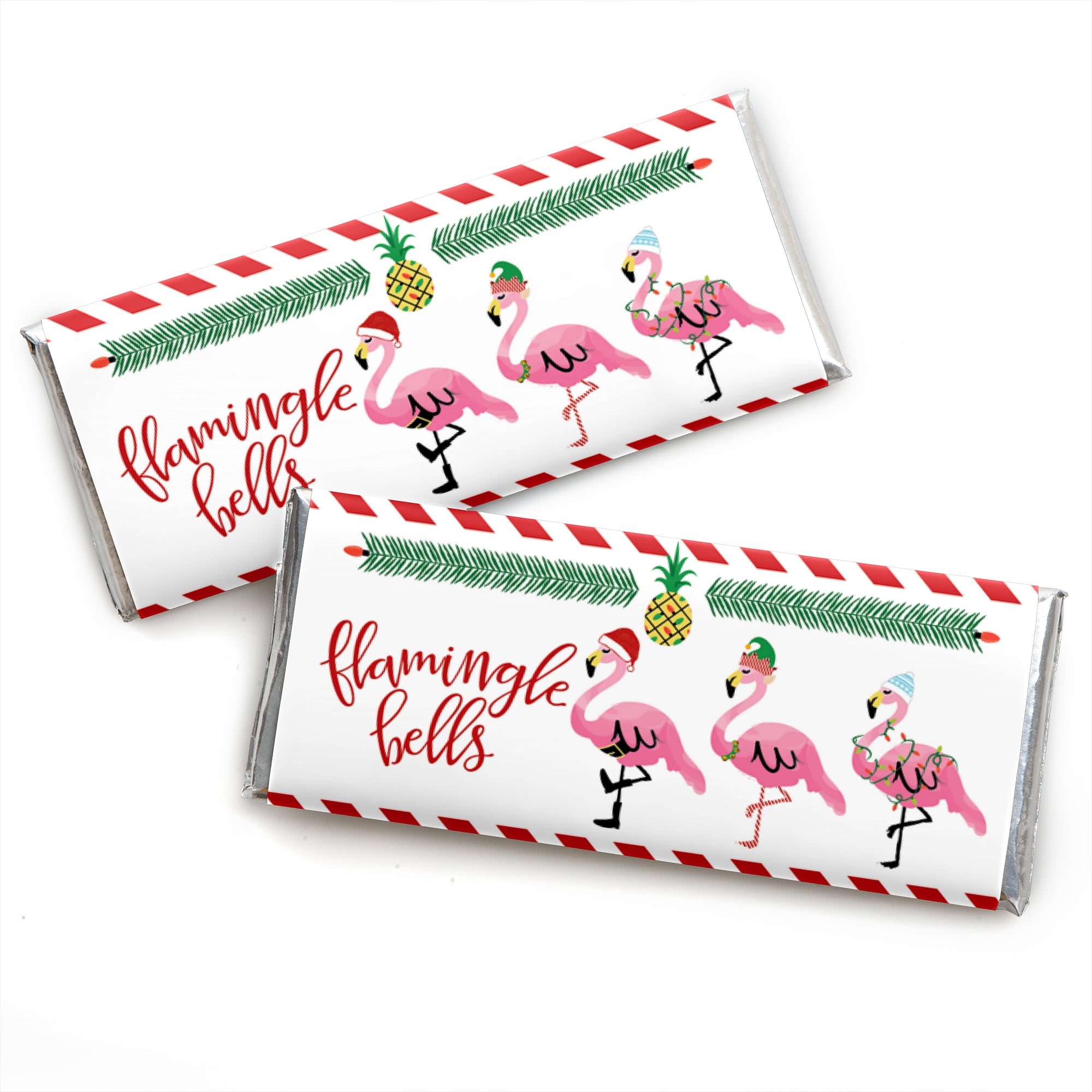 Tropical Flamingo Christmas Party Favor Popcorn Treat Boxes Flamingle Bells Set of 12 Tropical Flamingo Christmas Party Favor Popcorn Treat Boxes Flamingle Bells Set of 12