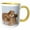 Yellow/White, variant on 3drose, Brazil, the Pantanal, Adult Capybara and Young in the Rio Cuiaba., 15oz Two-tone Green Mug