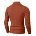 thumbnail image 2 of Men's Half Zip Cable Knit Sweater with High Neck, Long Sleeve Pullover, 2 of 5