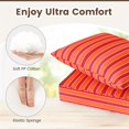 thumbnail image 6 of Resenkos Patio Chair Cushions, Outdoor Chair Pads,Deep Seat Chair Cushion Pads Set with Rope Belts for Indoor and Outdoor-Orange, 6 of 9