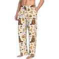thumbnail image 3 of Mens Pajama Pants - Soft Sleep & Lounge Pants for Men, Cute Bee Honey Jar Hive Bear Cuteness Casual PJ Bottoms Pants with Pockets, 3 of 5