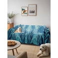 thumbnail image 6 of Blue Coastal Couch Cover, Beach Sea Turtle Ocean Nautical Botanical Sofa Cover Blanket for 2 Seat Cushion, Sectional Sofa Slipcover Furniture Protector for Living Room Bedroom 71''x102'', 6 of 9