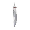 thumbnail image 3 of Campana de viento de resonancia profunda con tubos de aluminio engrosados, campana de viento grande para exteriores plata, 3 of 8