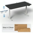 thumbnail image 4 of VIVO Electric 60” x 30” Stand Up Desk Workstation, Black Table Top, Gray Frame, 4 of 8