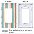 thumbnail image 3 of Yayeee Rocker Switch Wall Plate 3-Gang 6.5"x4.6" Home Decorative Outlet Cover, Simple Nautical Pattern, 3 of 6