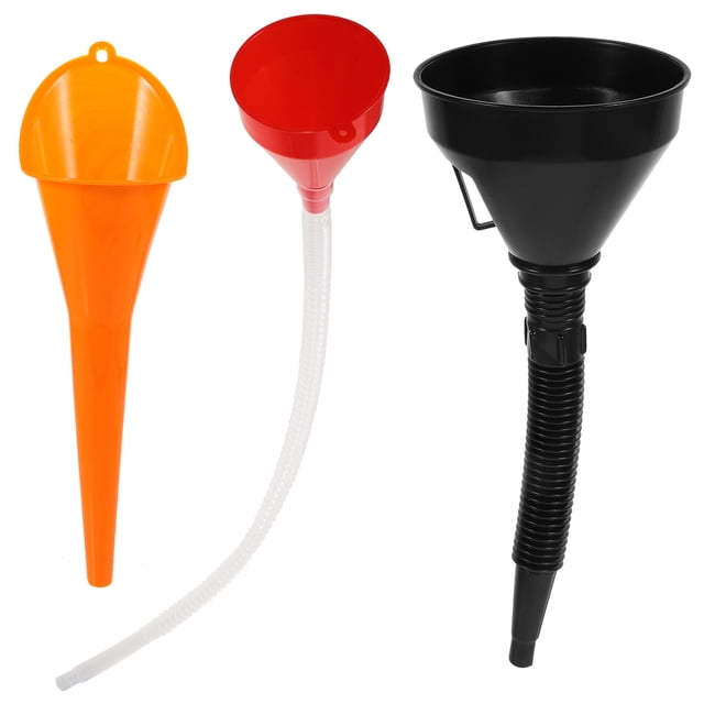 MasteelfCA 1 Set Oil Funnel Capless Gas Tank Funnel Transmission Funnel Gas Funnel With Hose