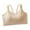 Beige, variant on V Neck Sports Bras For Women Adjustable Thin Straps Padded Yoga Bra Basic Wireless Bra Camisole