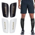 thumbnail image 3 of 1Pair Football Shin Pads Plastic Soccer Guards Leg J3 Breathable Protector, 3 of 8