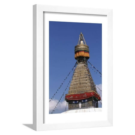  Nepal  Kathmandu  Valley Bodnath Stupa Framed Print Wall  