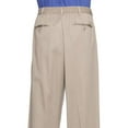 thumbnail image 3 of AKA Half Elastic Flat Front Men's Slacks  Relaxed Fit Twill Casual Pant Spruce 42 Medium, 3 of 4