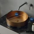 thumbnail image 7 of Karran Usa CCV300G Cinox 15-3/4" Circular Stainless Steel Vessel Bathroom Sink - Gold /, 7 of 7