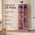 thumbnail image 3 of Miniyam 360° Rotating Shoe Rack, 6-Tiers Shoe Rack Organizer for Entryway, Pink, 3 of 6