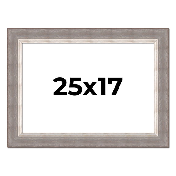 25x17 Frame Grey Real Wood Picture Frame Width 2.75 Inches | Interior Frame Depth 0.5 Inches |