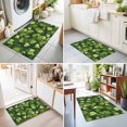 thumbnail image 4 of Entryway Rug 2'x3', Green Leaves Kitchen Runner Rugs Non-Slip Carpet Mats, Spring Abstract Retro Pastoral Plants Bedside Rugs Runners Washable Floor Carpet for Bathroom Laundry Room, 4 of 8