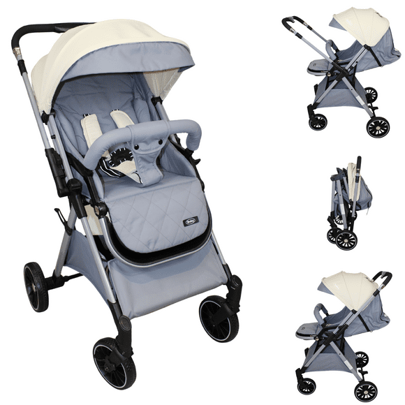 Carriola Para Bebé Reversible Plegable Tremiti Multiposiciones IBaby gris