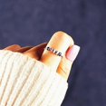 thumbnail image 4 of Anillos antiestrés de esmalte para mujeres con ansiedad, para mi hija, anillos giratorios antiestrés de acero inoxidable multicolor con cuentas para aliviar la ansiedad. Tu ansiedad es L, 4 of 5